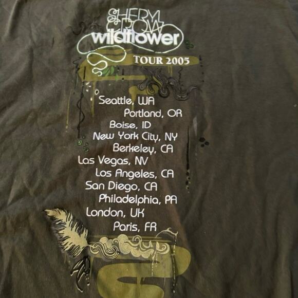 SHERYL CROW 2005 Tour Graphic T-shirt, Size XL, EUC Vintage - Picture 4 of 7